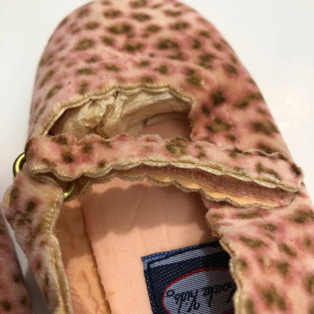 Koala Kids Shoes Girls 12-24 Months Pink Leopard Mary Jane Hook Loop Infant Baby